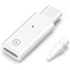 HAUXGOGO Adattatore da USB-C a Lightning per Apple Pencil di Prima Generazione, Punta di Ricambio iPencil 1st, Adattatore di ricarica Pencil di tipo C con Lightning