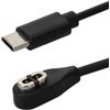 kwmobile Caricatore Compatibile con Shokz Aeropex AS800 / OpenRun/OpenRun PRO Mini/OpenComm ASC100SG - Caricabatterie USB C Activity Tracker - Cavo Fitness Watch 100 cm Nero