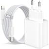 Anssan Caricatore iPhone con Cavo Lightning, Caricabatterie USB C da 20W Caricatore iPhone Veloce con 2M Cavo Lightning USB C, USB-C Spina Adattatore Presa Carica per iPhone 14/13/12/11/Pro/Pro Max/X/SE/iPad