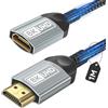 Nersligek Cavo Prolunga HDMI, Cavo di Prolunga HDMI Maschio a Femmina per Estensore 8K, Alta Velocità UHD HDR ARC Compatibile con TV Stick, Roku, Blu-Ray, Xbox, PS5, PS4, HDTV, laptop - 1M