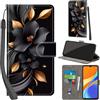 PHINIENLAND Cover per Xiaomi Redmi 9C / Redmi 10A custodia portafoglio Fiori | 3 scomparti carte, 1 tasca banconote, Chiusura magnetica, Supporto, Pelle PU flip cover per Xiaomi Poco C3