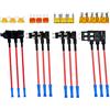VOANZO 4 Tipi di Adattatore per Circuito aggiuntivo da 12 V e Kit di fusibili con Adattatore per Rubinetto a Basso Profilo MICRO2 Mini ATC ATS per Auto, Camion, Barca