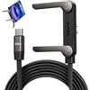 Cutogain Cavo di ricarica USB C 2 in 1 con supporto, Multi cavo di ricarica con supporto invisibile, 240 W, ricarica rapida da USB C a USB C, per smartphone, tablet, laptop e dispositivi da gioco