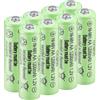CICMOD - Batterie AA NiMH Ricaricabili, 1,2V 1200 mAh Pile ricaricabili, per Domestiche luci solari da Giardino all'aperto, Confezione da 8