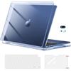 MOSISO Custodia Compatibile con MacBook Air 13 Cover M5 M4 M3 M2 2026-2022 A3449 A3240 A3113 A2681, Case per MacBook Air 13,6'' Liquid Retina&Copritastiera&Pellicola&Copri Webcam, Cristallo Mezzanotte
