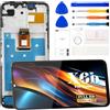 SRJTEK Schermo di ricambio per Huawei Honor X6B, display LCD per Huawei Honor X6B, JDY-LX1, JDY-LX2, kit di riparazione con cornice (nero)