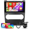 Hodozzy 【4+128G】Hodozzy Carplay Autoradio per Mercedes Benz Classe B B200 Classe A A160 A180 2008-2011, 9 Pollici Schermo In-Cell Stereo Auto Bluetooth 5.0 con Android Auto/EQ/GPS/Wifi/RDS/USB/SWC/DSP