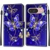 KENHONER Cover Compatibile con Google Pixel 9/9 Pro, Premium Pelle PU Portafoglio Flip Libro Custodia per Google Pixel 9/9 Pro [Protezione Completa] - Farfalla