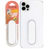 Amayo Grip - L'originale - Supporto per le dita per smartphone - Supporto per telefono cellulare - Supporto per cellulare - Anello in pelle - Bianco