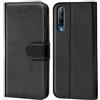 Verco custodia per Huawei P Smart Pro, Case per Huawei P Smart Pro (2019) Cover PU Pelle Portafoglio Protettiva, Nero