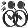 Astorgos Caricabatterie Magnetico USB-C/USB-A per Samsung Galaxy Watch | Compatibile con Galaxy Watch Ultra 8 7 6 5 4 3 FE Active 2/1, Cavo di Ricarica Magnetico, Design a Base di Ricarica, 2 Pezzi