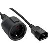 Lulizzie CAVETTO ADATTATORE PER UPS 40cm SPINA IEC C14 PRESA TEDESCA SCHUKO