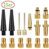 NONE NUOVO 15 pz Set di adattatori per valvole per bicicletta in rame Kit adattatore per pompa per pneumatici per bici Adattatore per valvola accessorio pompa di gonfiaggio SV AV DV