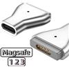 TONGDAYTECH Adattatore PD magnetico USB tipo C in alluminio da 100 W per Magsafe 1 2 3 MacBook Air Pro Indicatore LED Convertitore spina magnetica a ricarica rapida