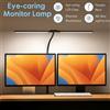 ALTCHIHYQ Lampada da scrivania a LED a doppia testa Lampada da tavolo dimmerabile per PC Lampade da tavolo USB Luci da lettura Protezione per gli occhi Modalità 3 colori per ufficio