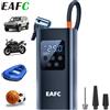 EAFC Pompa d'aria wireless per auto Compressore d'aria Gonfiatore a sfera per pneumatici Mini gonfiatore per pneumatici a luce LED elettrico per palline per motociclette per auto