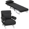 HOMCOM Poltrona reclinabile HOMCOM 1 posto, grande comfort, cuscini, braccioli inferiori, struttura in metallo