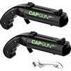 LFBEST Cap Gun - Set di 2 apribottiglie per casa, bar, feste, Natale, colore: nero | Tappo per bottiglie, pistola, lanciatore, apribottiglie, per casa, bar, feste, bevande di Natale (nero)