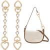 UNICRAFTALE 2 Pezzi Portamonete Estensione Catena D'oro Portafogli Sostituzione Per Borse Cuore Cristallo Strass Catena Portafogli Per La Fabbricazione di Borse Accessori 17cm
