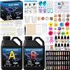 TEGOVE Resina Epossidica 1020 ml,Kit Resina Epossidica,Resina Epossidica Trasparente,Rapporto 1:1 Colla Resina Epoxy Kits con Indurente,per la Creazione di Gioielli,Fai da Te,Pendenti per Collane,Legno