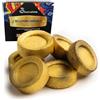 Samsara Carboncini per Incenso Premium Ø33 mm - Sandalo, Bambù e Cocco | Carboncini Incenso con Finitura in Mica Oro | Combustione Uniforme fino a 60 min - Prodotto Artigianale - Naturale | Confezione 24 pz