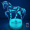 HPBN8 Ltd 3D Horse Luce Della Notte 3D LED Lampada 7/16 Colori Lampada da Tavolo USB Power Telecomando Giocattoli per Bambini Decor di Natale Regalo di Compleanno