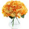 AMLUCKS 3 ortensie artificiali in seta, 15 teste, si sentono reali, ortensie artificiali con steli di fiori fai da te per bouquet di nozze, feste, decorazioni per la casa (3, arancione)