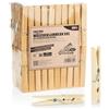 Com-four® 100x Mollette XXL in Bambù - Sostenibili, Non Trattate, ca. 9,5 cm Multiuso (100 Pezzi XXL)