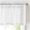 thirei Tende a Pannello, Confezione da 2 Tende da Bistrò, 60 x 45 cm (L x A), Tenda Corta, Tenda da Cucina, per Bagno, Decorazione per Finestre Piccole, Bianco