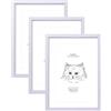 Joyshare Portafoto DIN A4 (21x29.7 cm), Set di 3 (Bianco), Ideale per Foto Familiari e Decorazioni