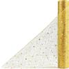 OSVINO Runner Tavola Oro con Paillettes Rotolo 30 cm x 10 m Runner Decorativo Natale Decorazione del Tavolo da Pranzo Decorazioni per Decorato Matrimonio Compleanno Vacanza Banchetto Baby Shower