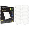 CLAR - Faretti LED da Incasso per Cartongesso, 4000ºK, 20W, Garanzia di 3 Anni (Pack 10)