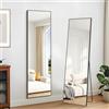 KOCUUY Specchi da Parete Rettangolare 40x150 cm, Specchio da Parete Decorativo Nero Con Cornice In Metallo, Grande Specchi da Appendere Per Soggiorno, Camera da Letto, Corridoio Specchio da Appendere