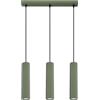 Sollux Lighting Lampada Da Soffitto Lampada Da Sospensione In Alluminio 3 Paralumi 45 x 5,6, x 98 cm Karbon Verde Oliva