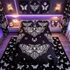 Homemissing Set di biancheria da letto boho tarme uomini gotico teschio set donne luna luna luna stella consolatore copertura tarme teschio scheletro ossa biancheria da letto & lino 3 pezzi