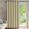 Deconovo Tenda Oscurante da Interno, Termica Isolante, Anti-Rumore, con Anelli, Ideale per Camera da Letto e Soggiorno, 200x245 CM, Beige Scuro 1 Pezzo