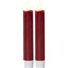 Star Trading Candele a LED Flame, set di 2, rosso, 15x2cm