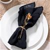 MLMW Set di 6 tovaglioli di stoffa neri per Halloween, tovaglioli pasquali primaverili in lino, lavabili, 41 x 41 cm, per feste di nozze, baby shower, decorazioni da tavola di compleanno