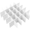 LWAIX Separatori per Cassetti Regolabili Divisori per Cassetti 10PCS Separatore Cassetti Plastica Verde per Ufficio Bagno Cucina o Camera da letto 32.4 x 7cm (Bianco 10pcs Nessun accessorio)