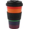 IDRINK®- Tazza in RPET per Caffé con Tappo in Silicone Apribile, Facile da Portare 435 ml, Mug Takeaway Plastica Riciclata 8.7 x 8.7 x 15 cm Ergonomica 435 ml (LOVE IS LOVE)
