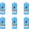 Etrexonline Set 6 Candele Profumate Colore Blu, Candela Profumate Freschezza Marina 110x47mm Durata 25 ore