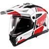 LS2 Casco MX702 PIONEER 2 HILL Bianco Rosso LS2