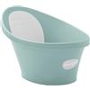 Shnuggle Bagnetto per neonato, supporto integrato e schienale morbido, adatto fin dalla nascita, supporto per seggiolino per vasca da bagno con spina inclusa, verde eucalipto