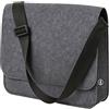 Stop Ocean Plastic 46229 - Borsa messenger in feltro rPET per notebook (17,3 pollici), borsa a tracolla, patta e chiusura in, ca. 36 x 27 x 8 cm, grigio scuro