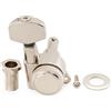 Musiclily Pro 18:1 Ratio Meccanica Autobloccanti Singola Lato Bass Locking Tuner con Paletta Esagonale Vite 45° per Chitarra Elettrica tipo Strat Tele, Nickel