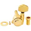 Musiclily Pro 18:1 Ratio Meccanica Autobloccanti Singola Lato Treble Locking Tuner con Paletta Esagonale Vite 45° per Chitarra Elettrica tipo Strat Tele, Dorato