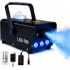 Qdreclod Nebbia Macchina del Fumo 500W con 3 LED RGB, Mini Portatile con 2 Telecomandi, Automatica, 300ml Serbatoio per Halloween Matrimonio DJ Feste Discoteca Palco (B)
