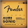 Fender Corde acustiche in bronzo 80/20, estremità sferica, 70 l, calibro .012 - .052, confezione da 3