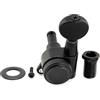 Musiclily Pro 18:1 Ratio Meccanica Autobloccanti Singola Lato Treble Locking Tuner con Paletta Ovale Vintage Vite 45° per Chitarra Elettrica tipo Strat Tele, Nero