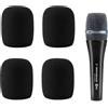 ZHHSUNY 4 pezzi E835 Microfono Foam Cover Accessori Parabrezza Compatibile per Sennheiser E965 E835S E835 E935 E945 E845-S E845 Microfono di Ricambio Mic Foam Cover (nero)